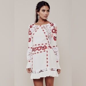 For Love and Lemons Cecelia Mini Dress in White